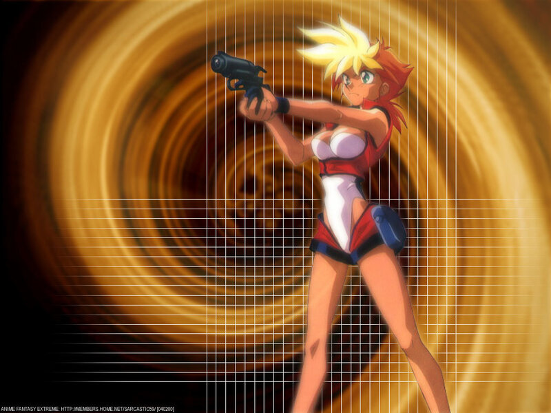 anime character with gun