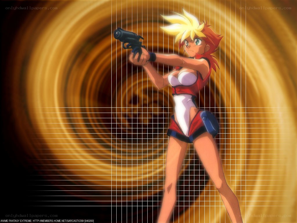 anime character with gun