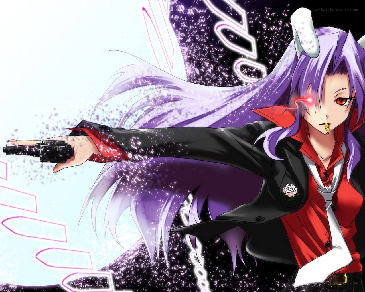 anime character with gun