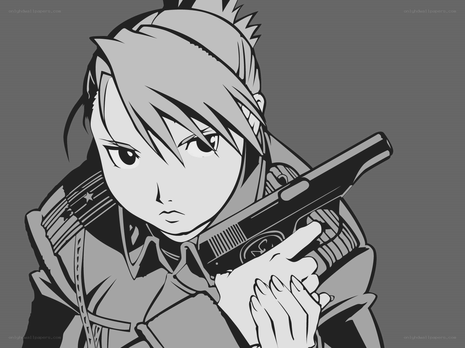 anime character with gun