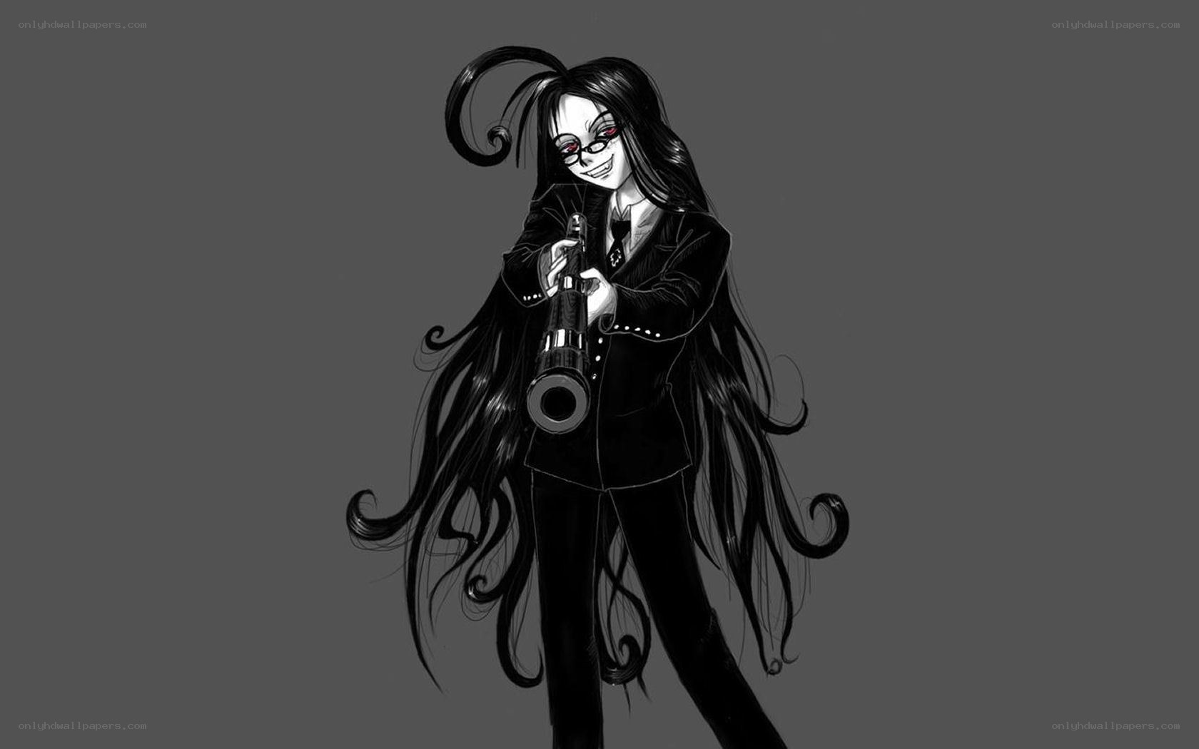 anime character with gun