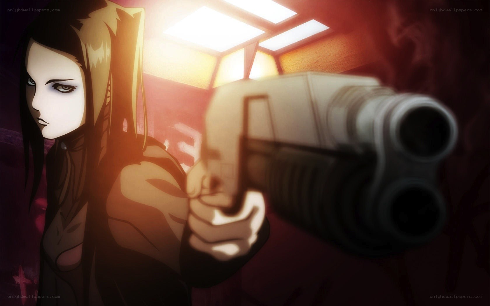 anime character with gun