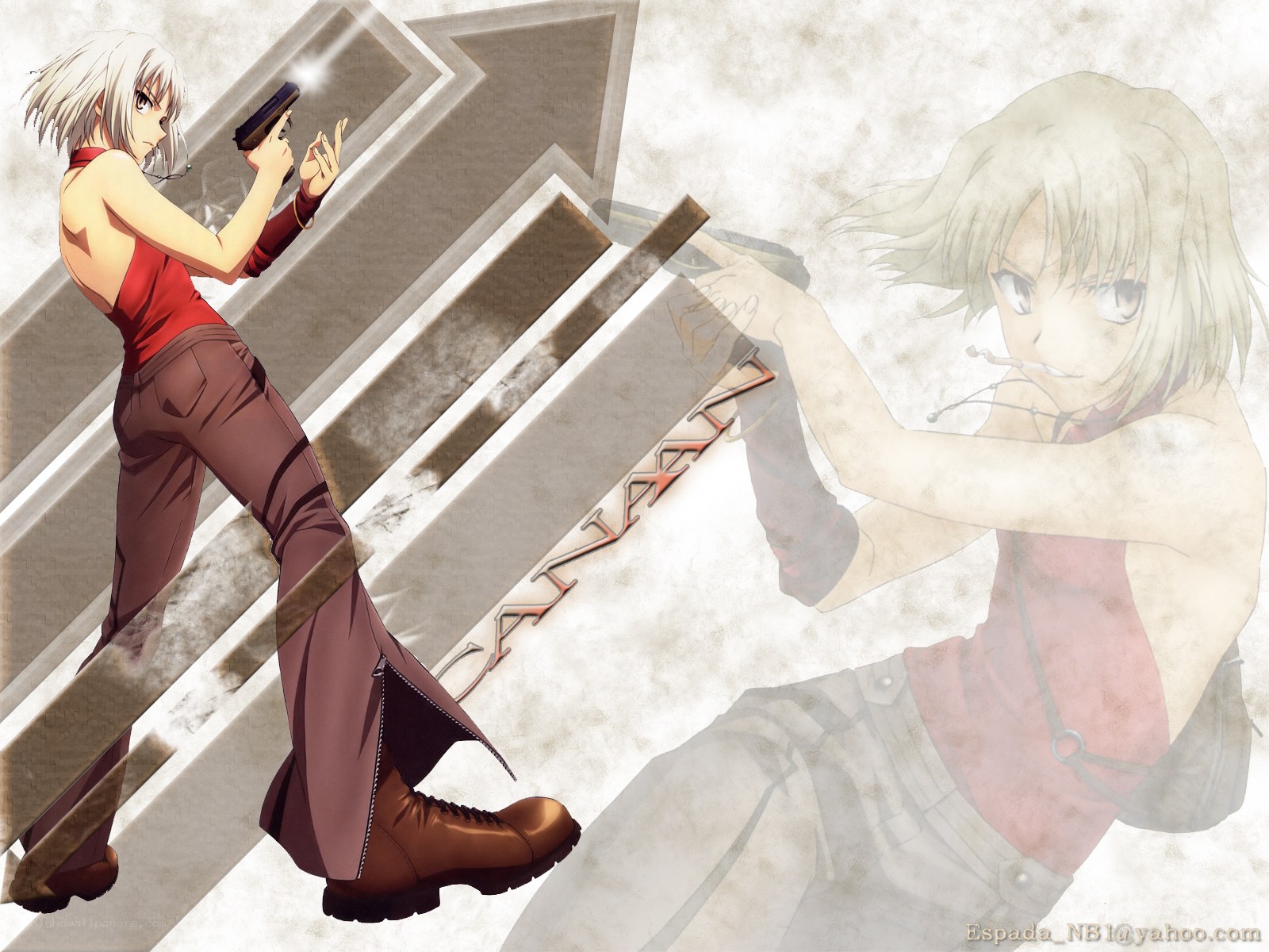 Anime character with gun