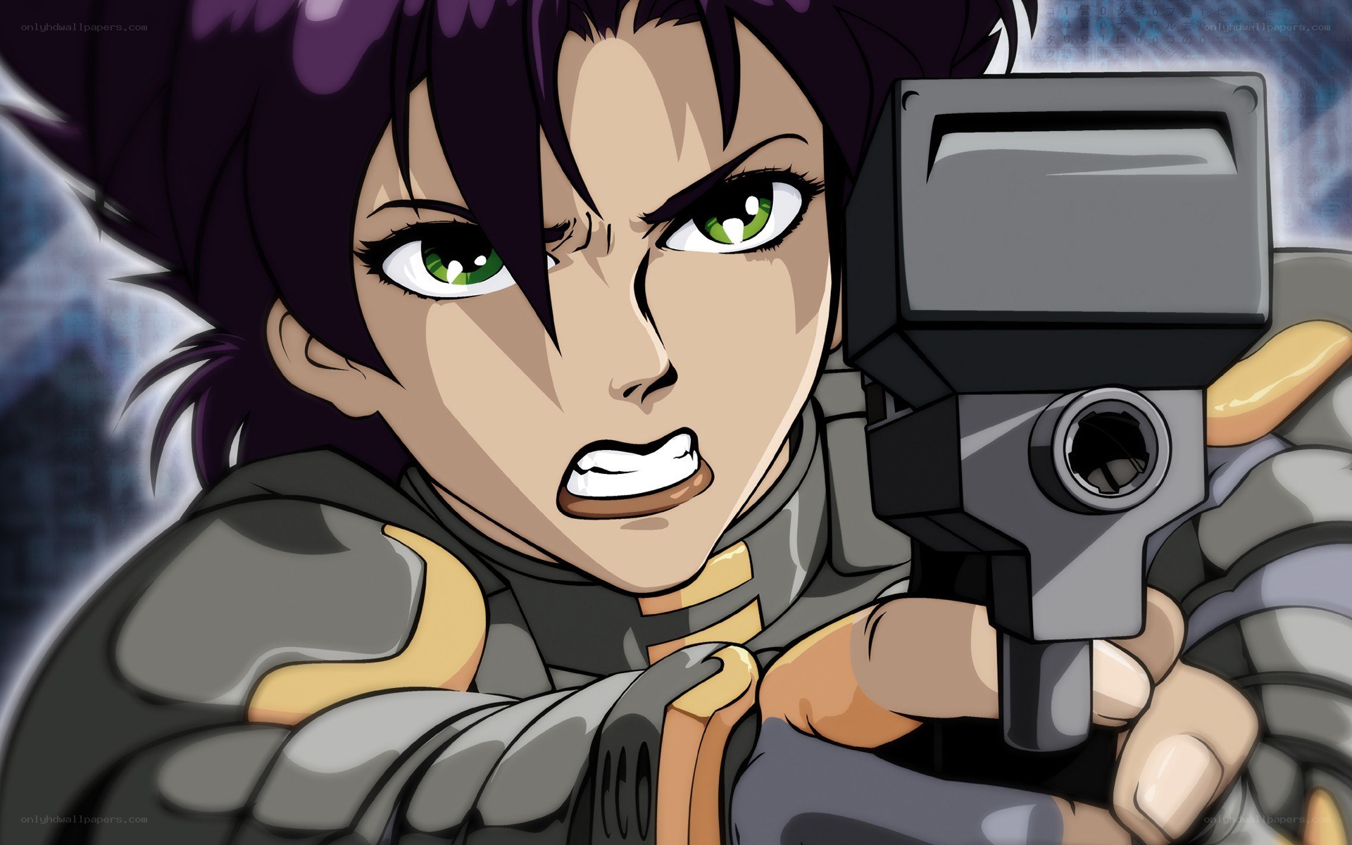 anime character with gun