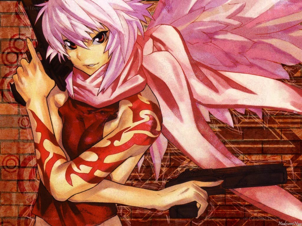 anime character with gun