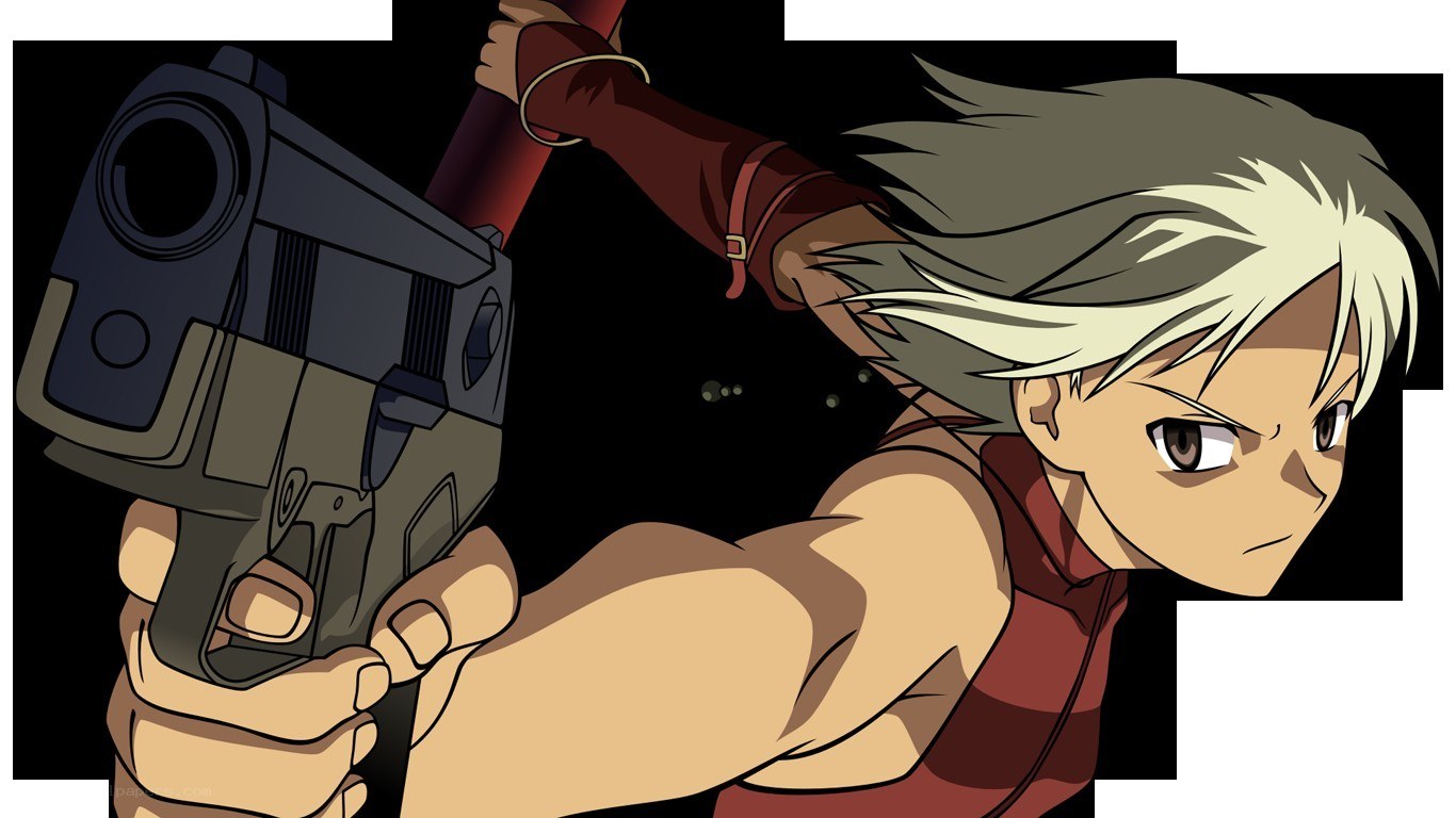 anime character with gun
