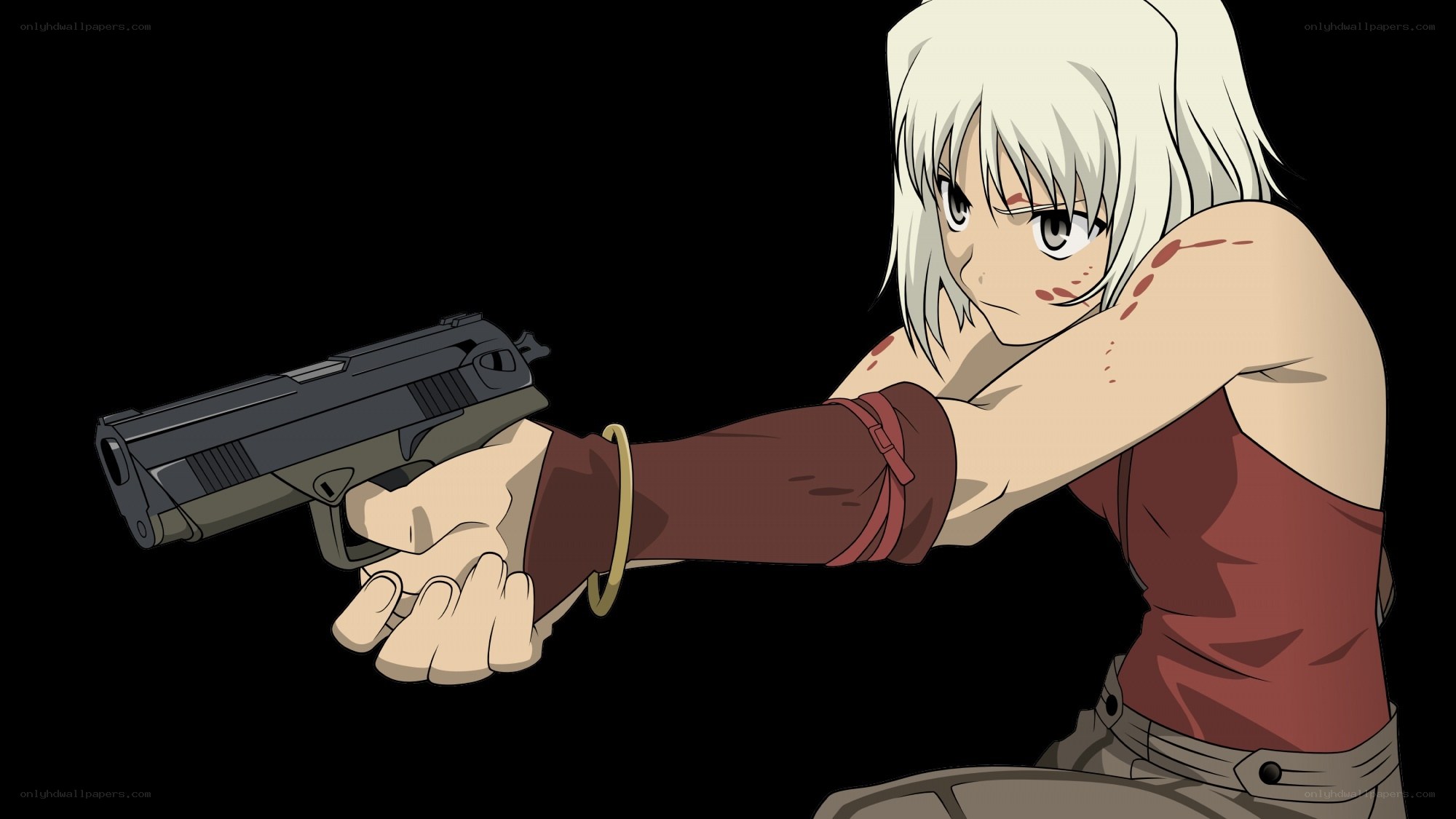 anime character with gun