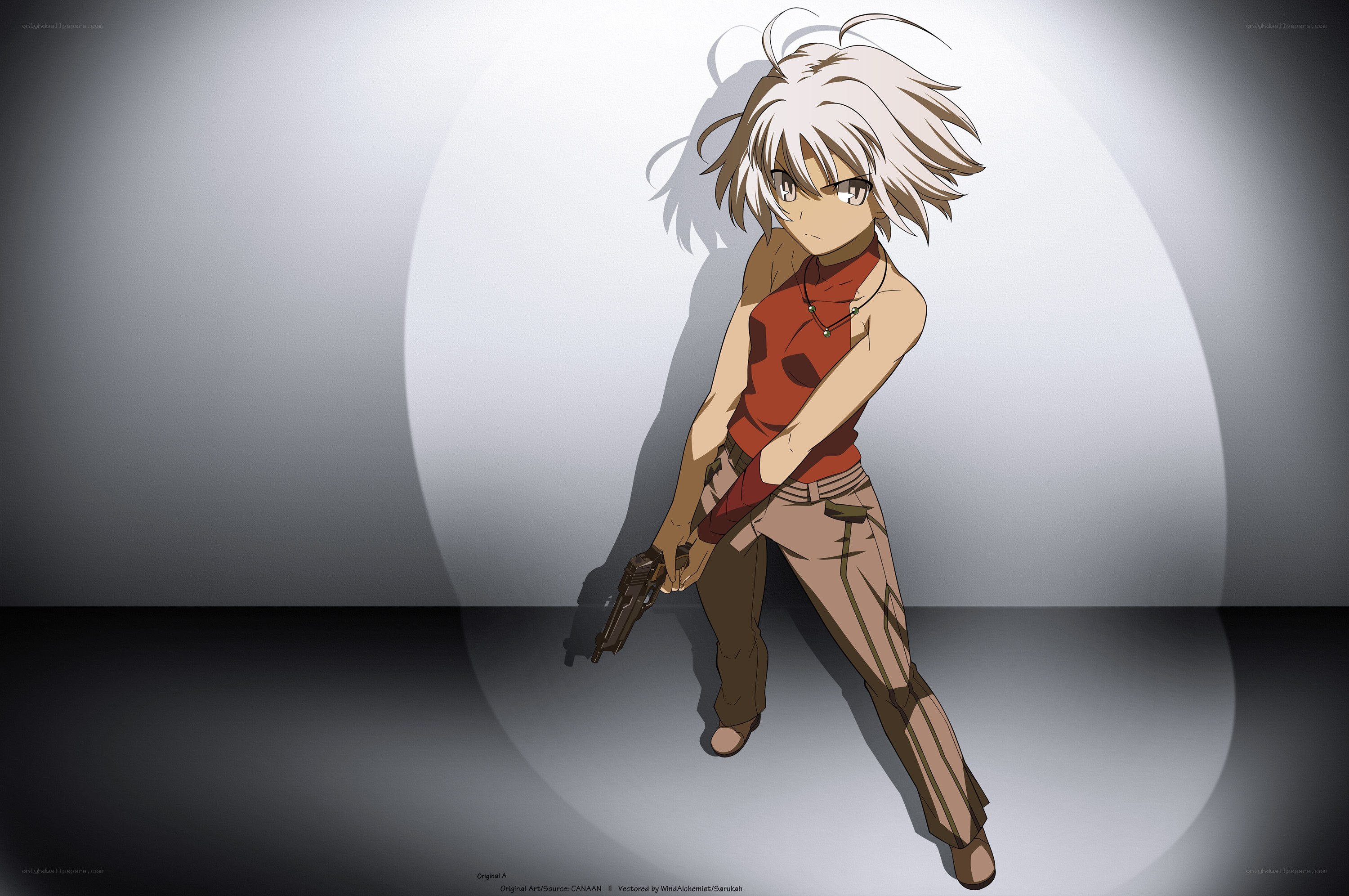 anime character with gun