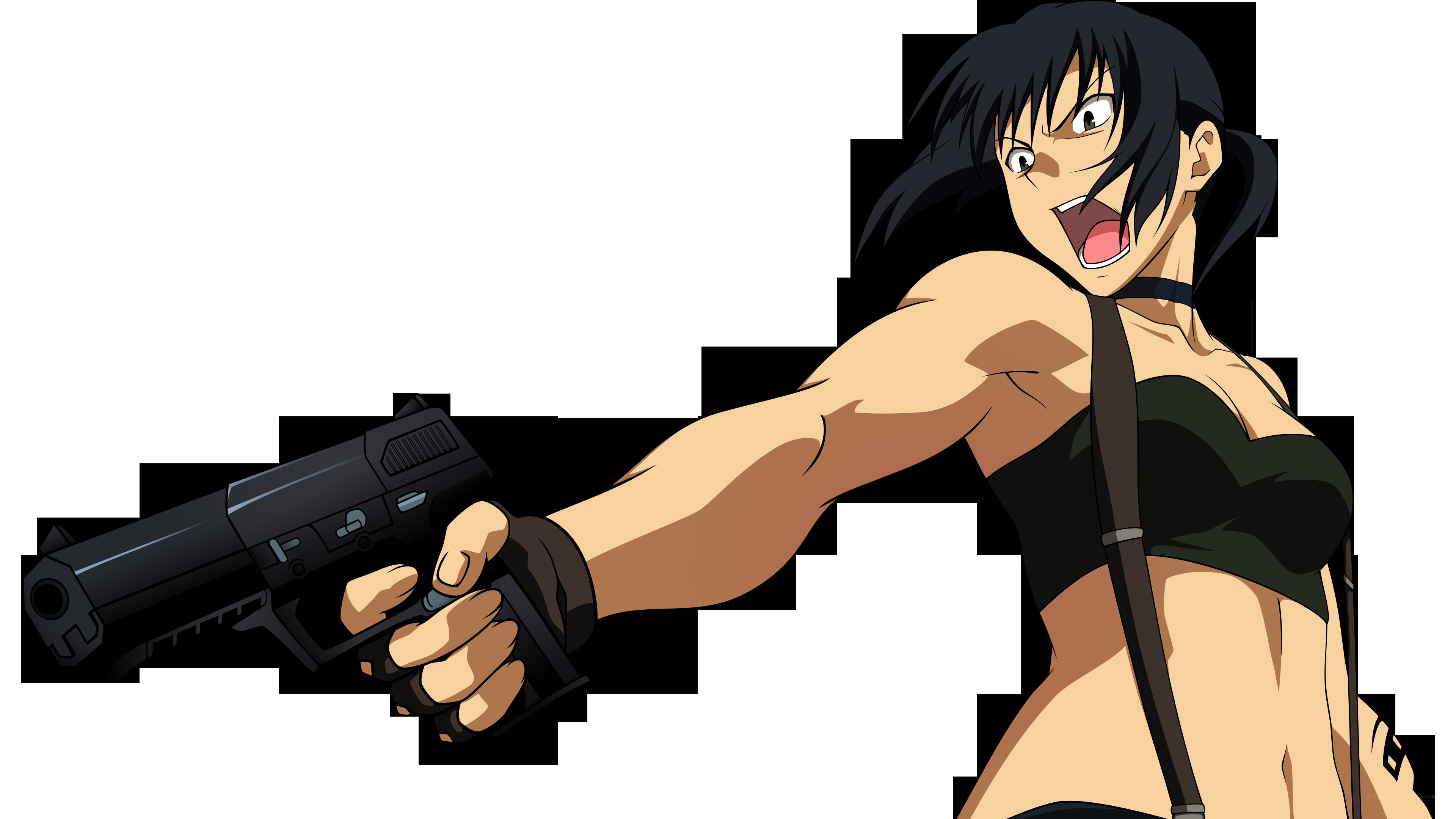 anime character with gun