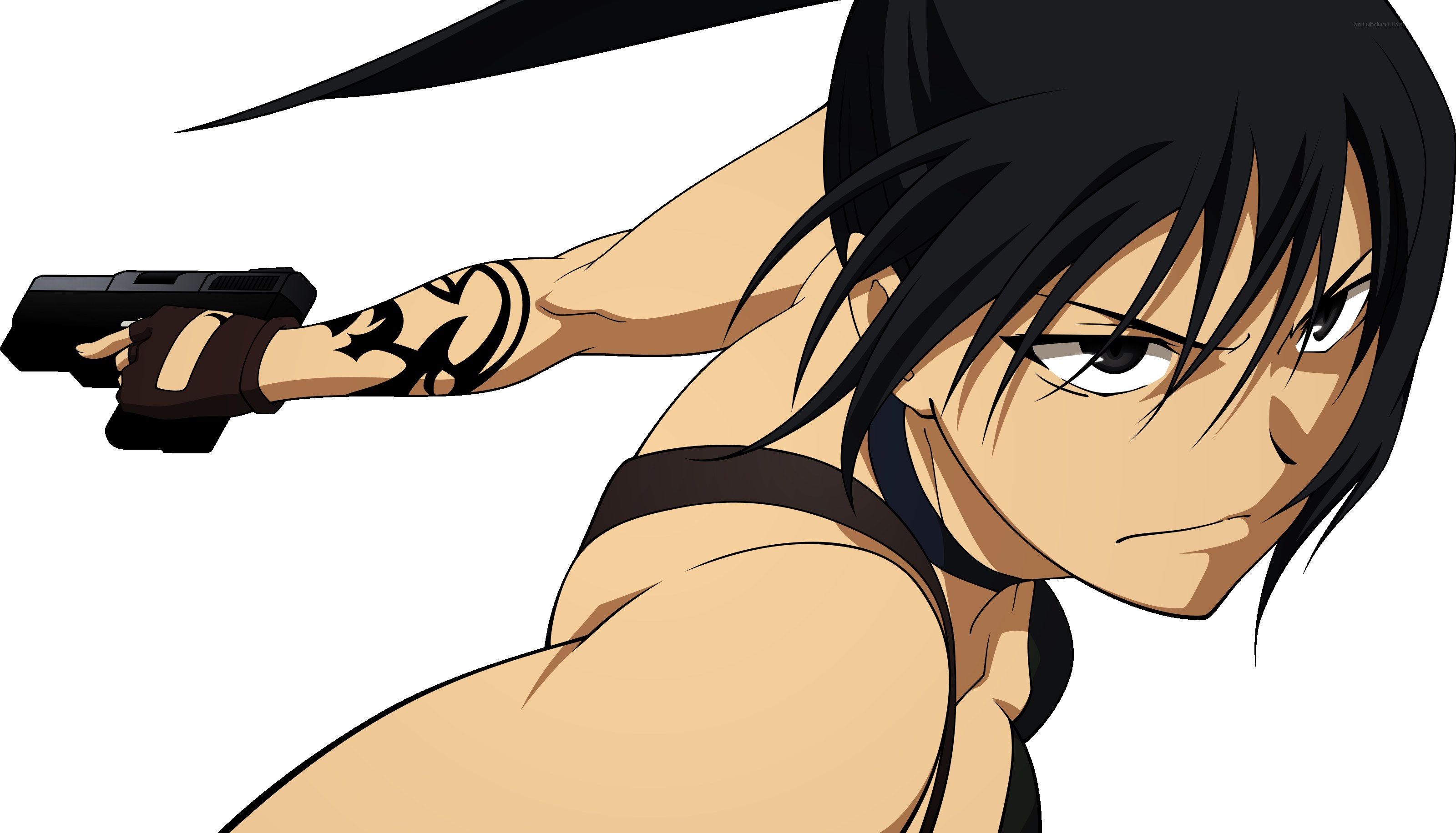 anime character with gun