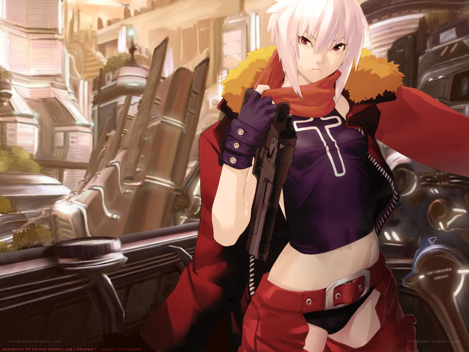 anime character with gun