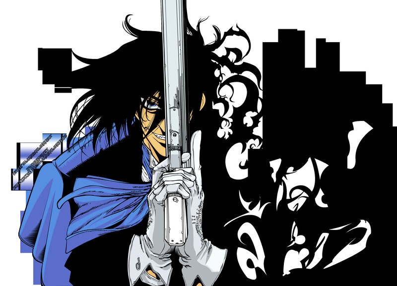 anime character with gun