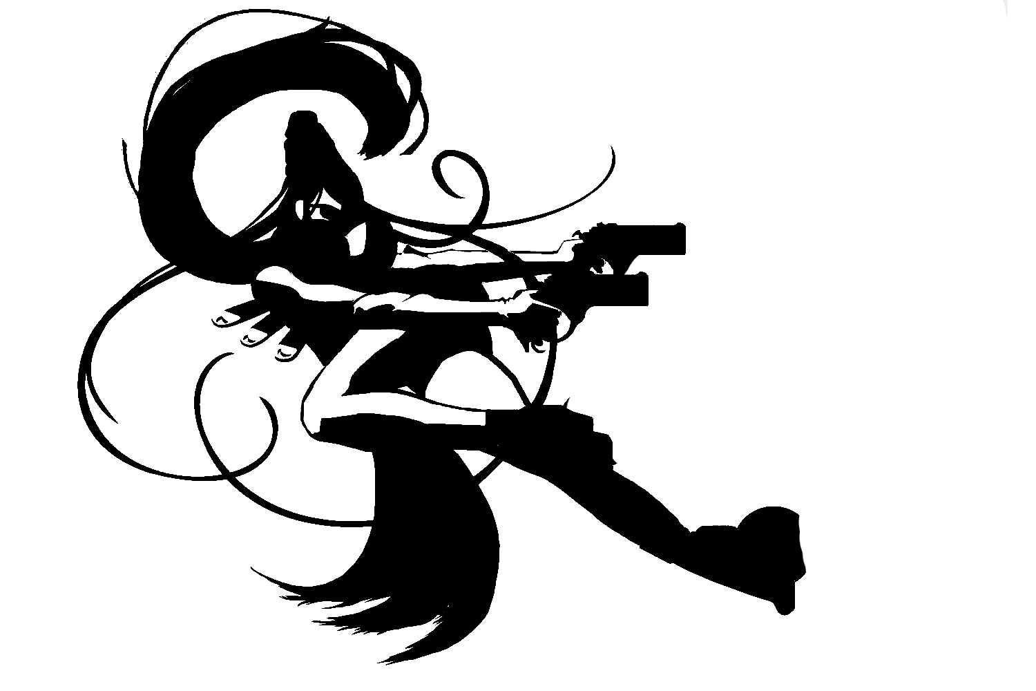 anime character with gun