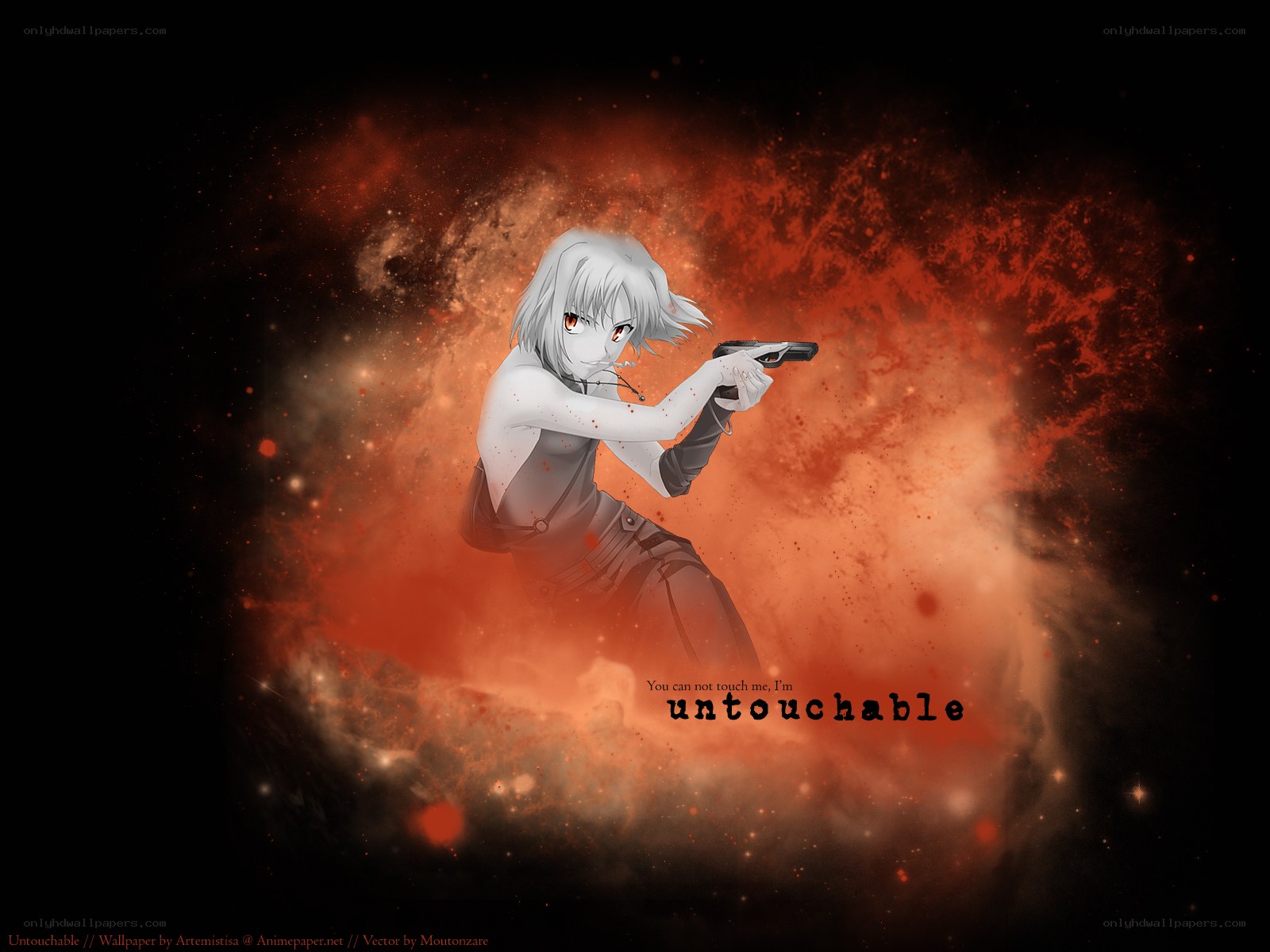 Anime character with gun