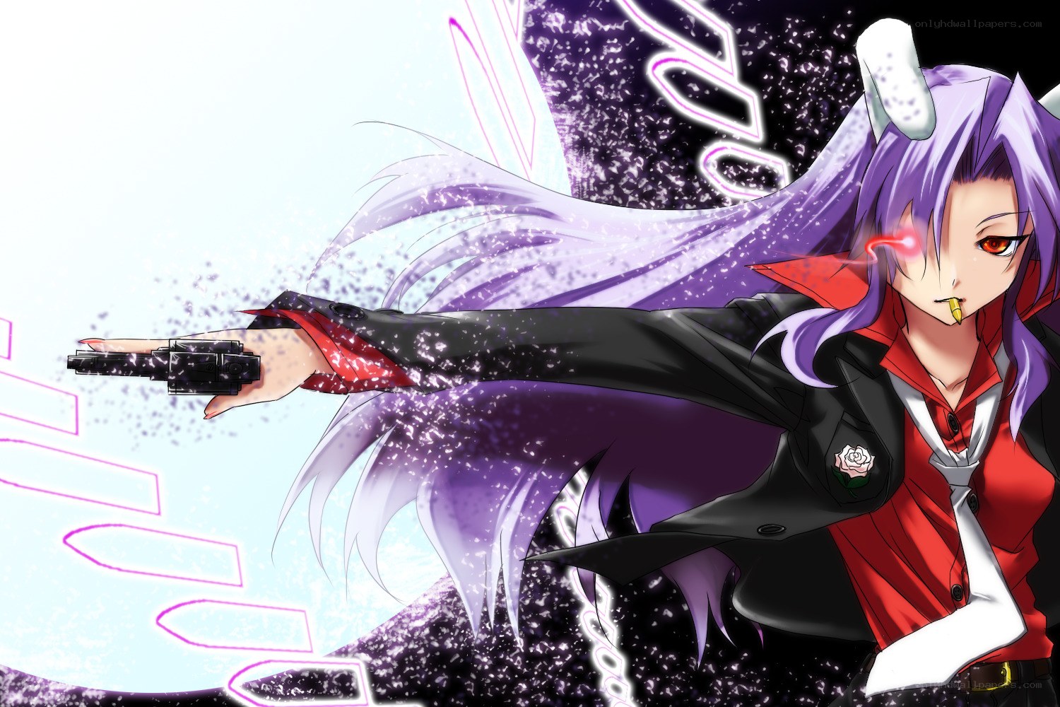 anime character with gun