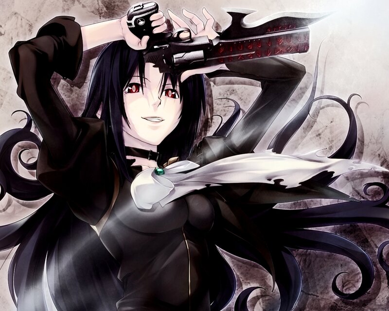 anime character with gun