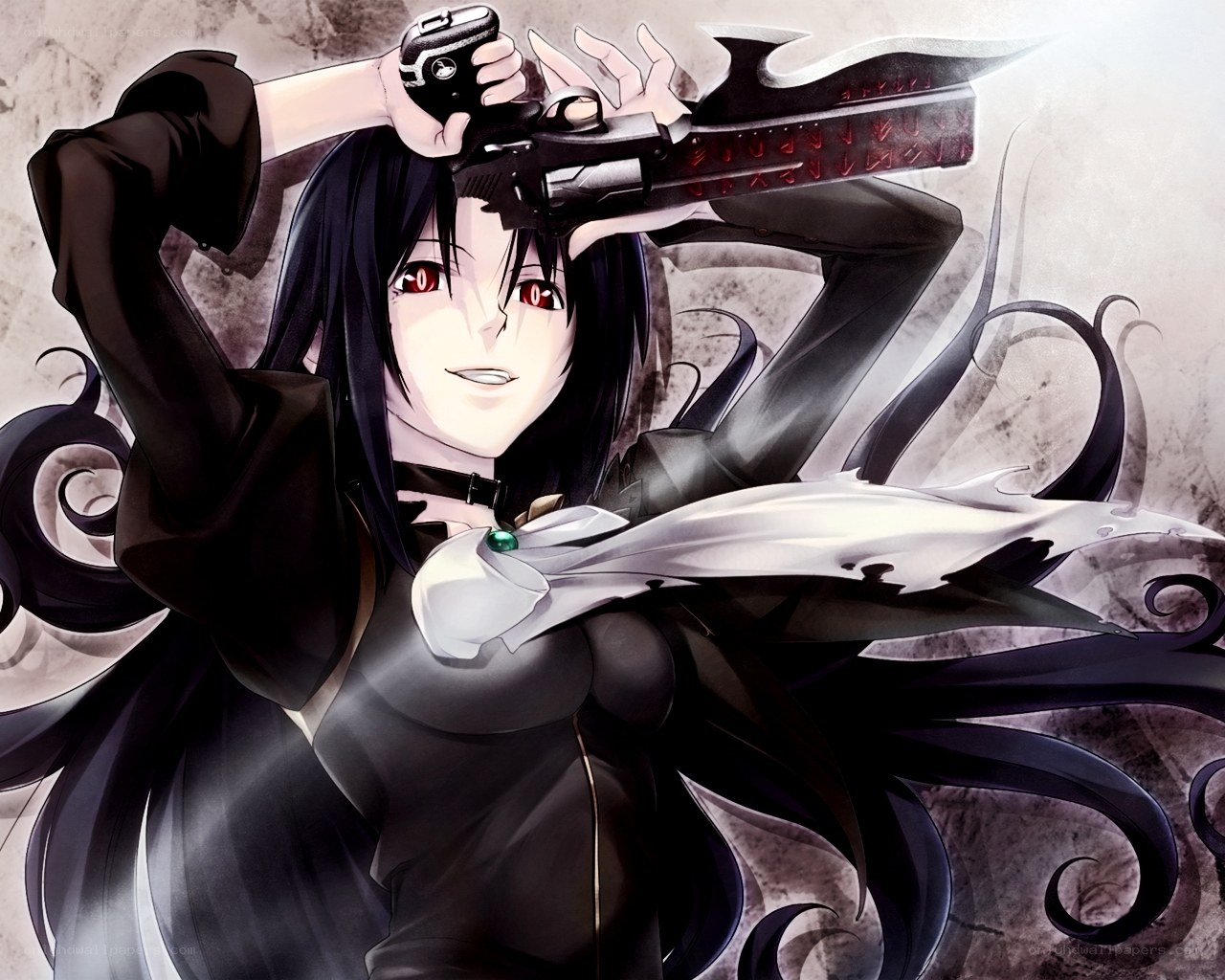 anime character with gun