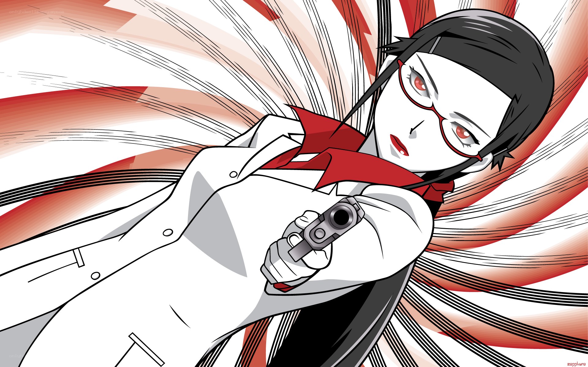 anime character with gun