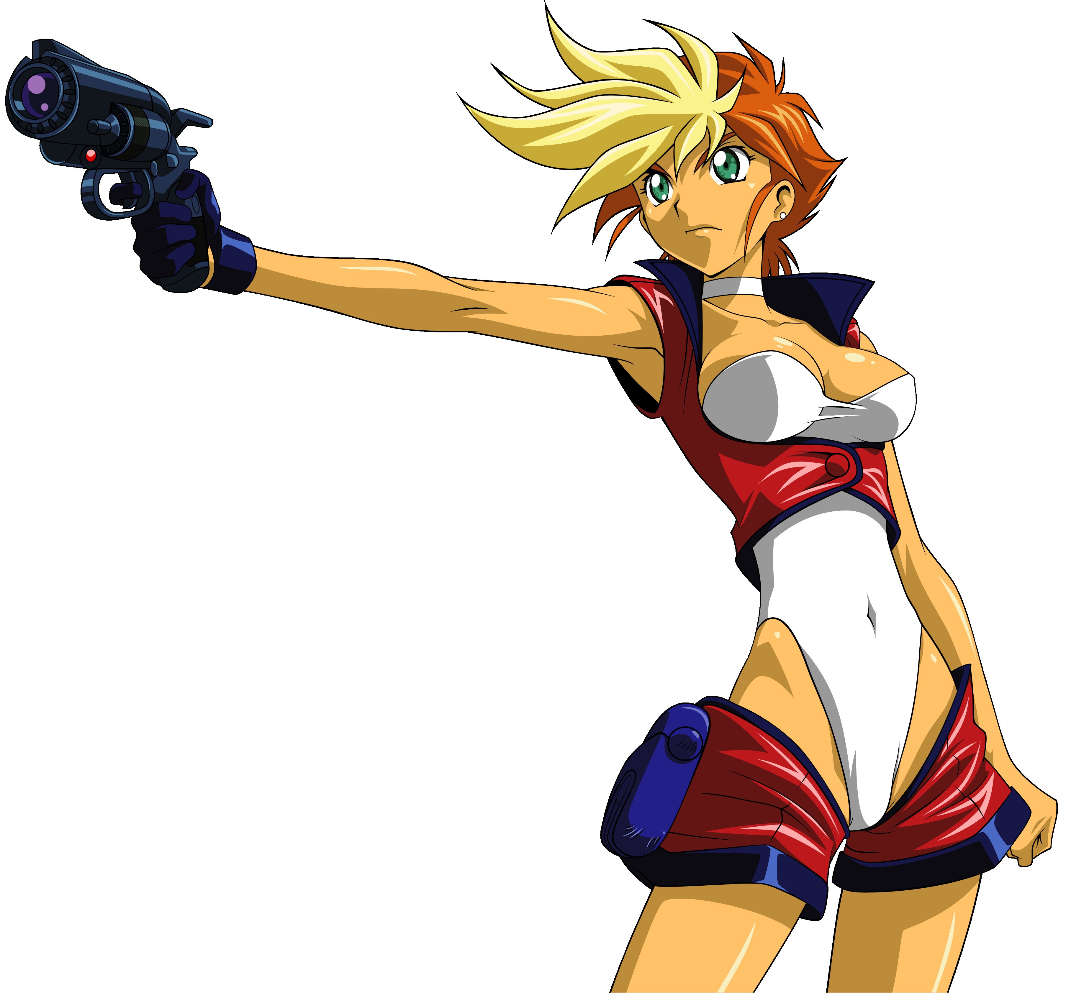 anime character with gun