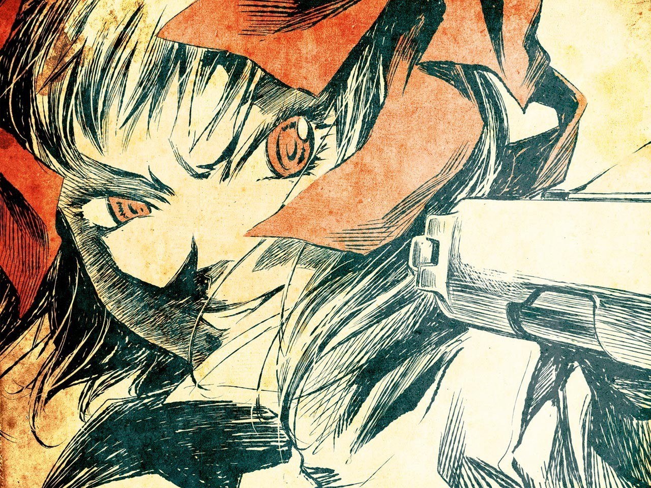 anime character with gun