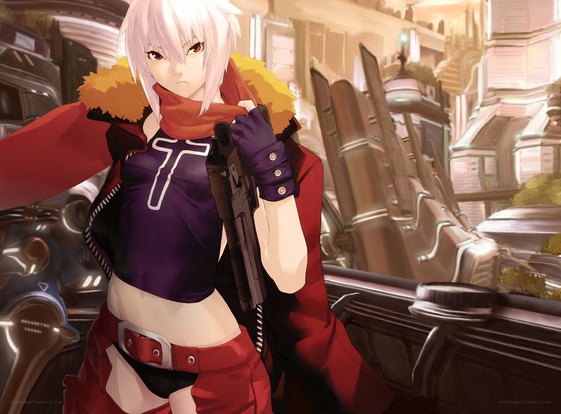 Anime character with gun