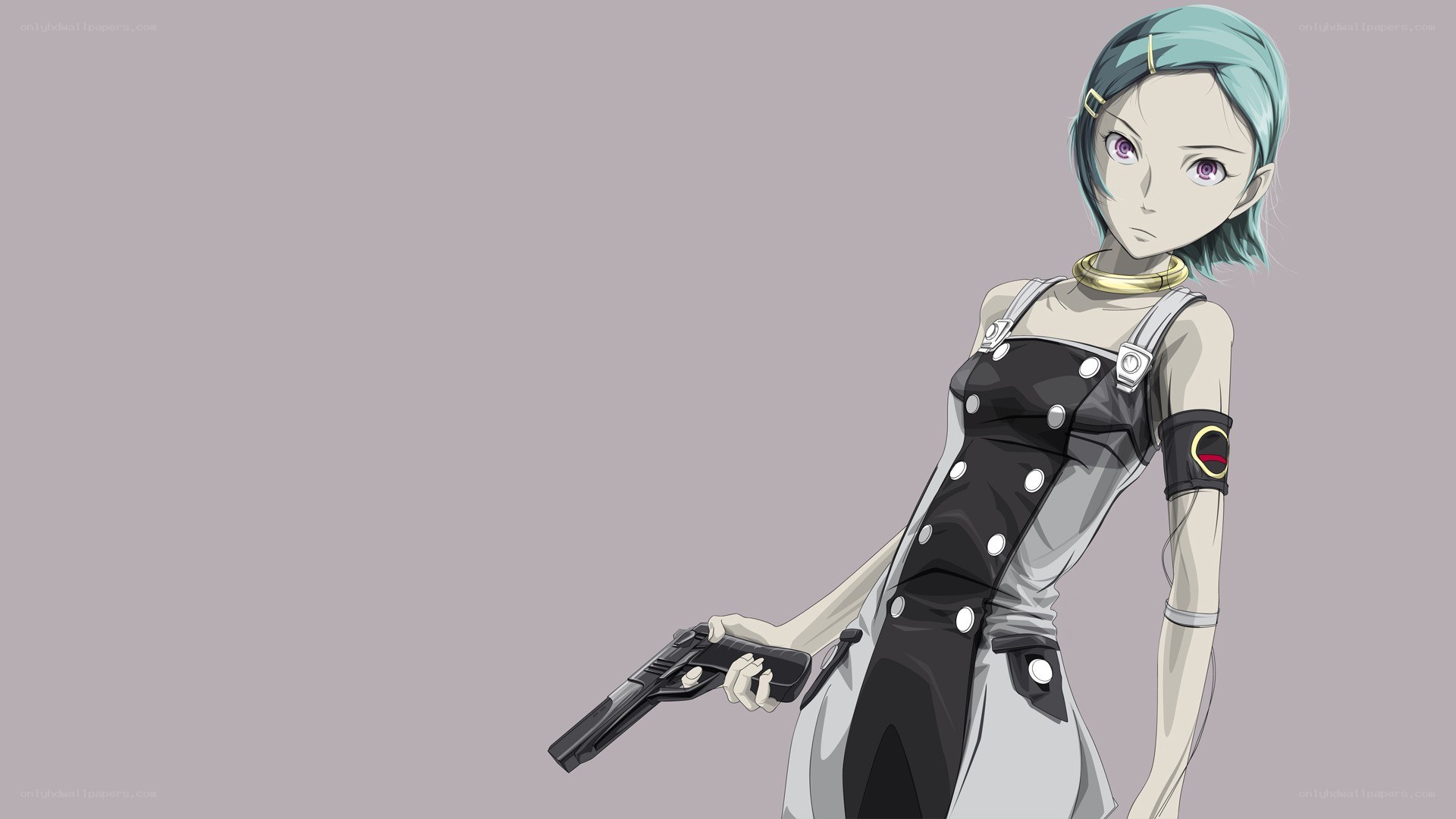 anime character with gun