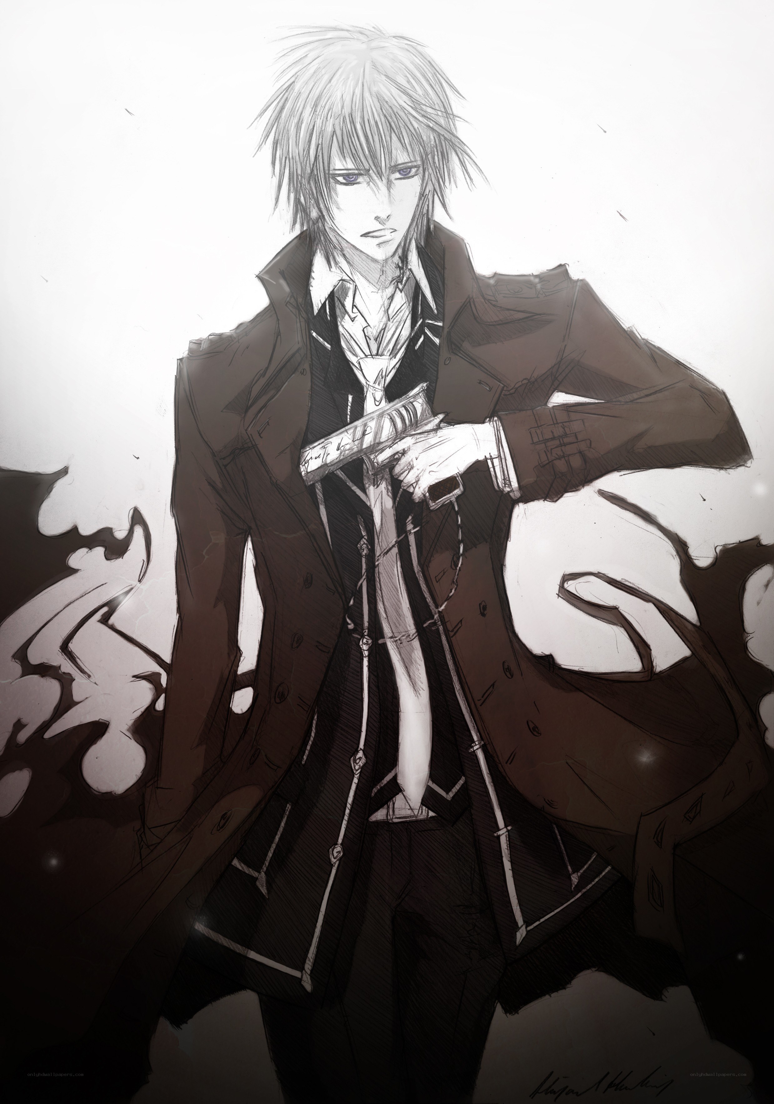 anime character with gun