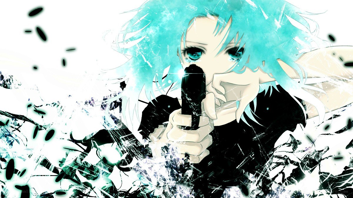 anime character with gun