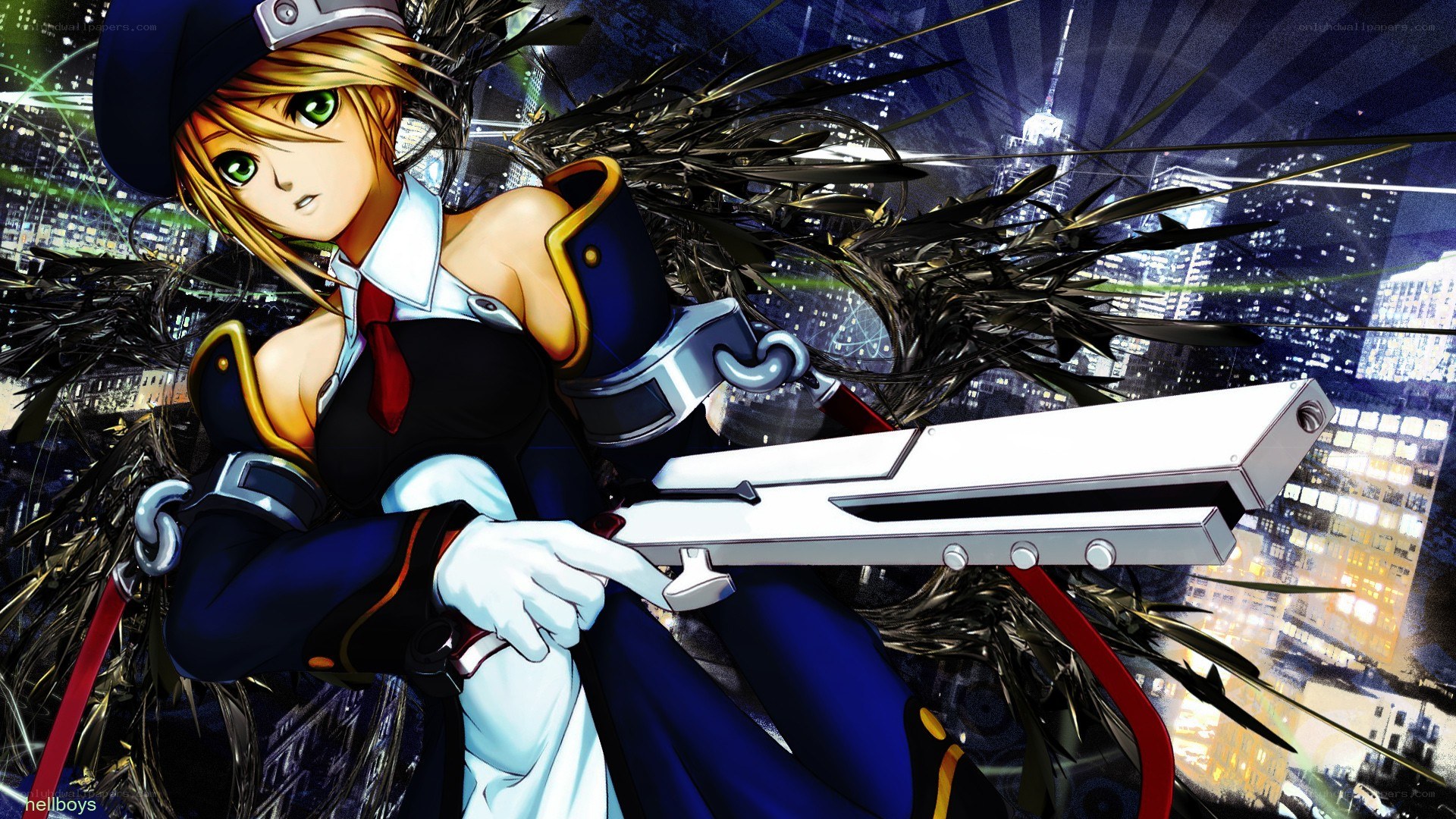 anime character with gun