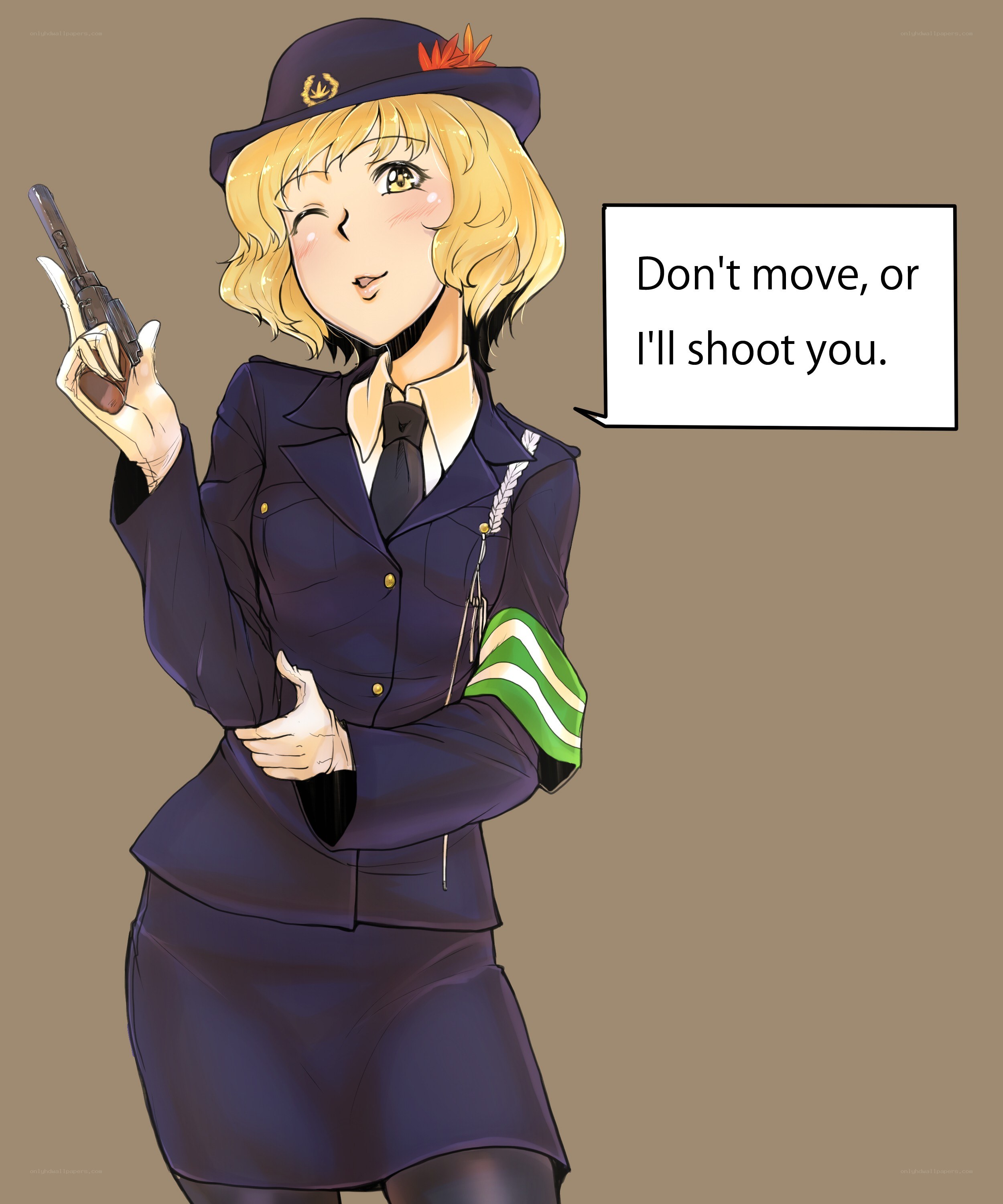 anime character with gun
