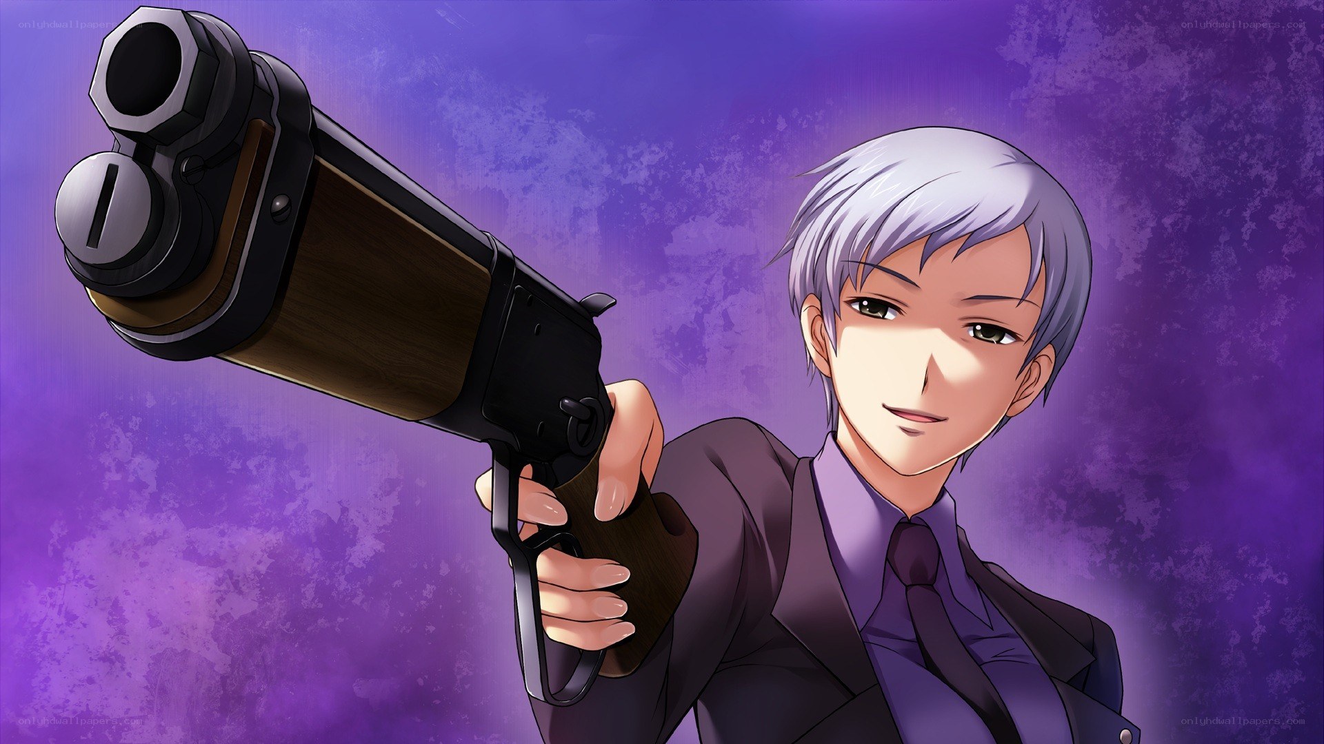 anime character with gun