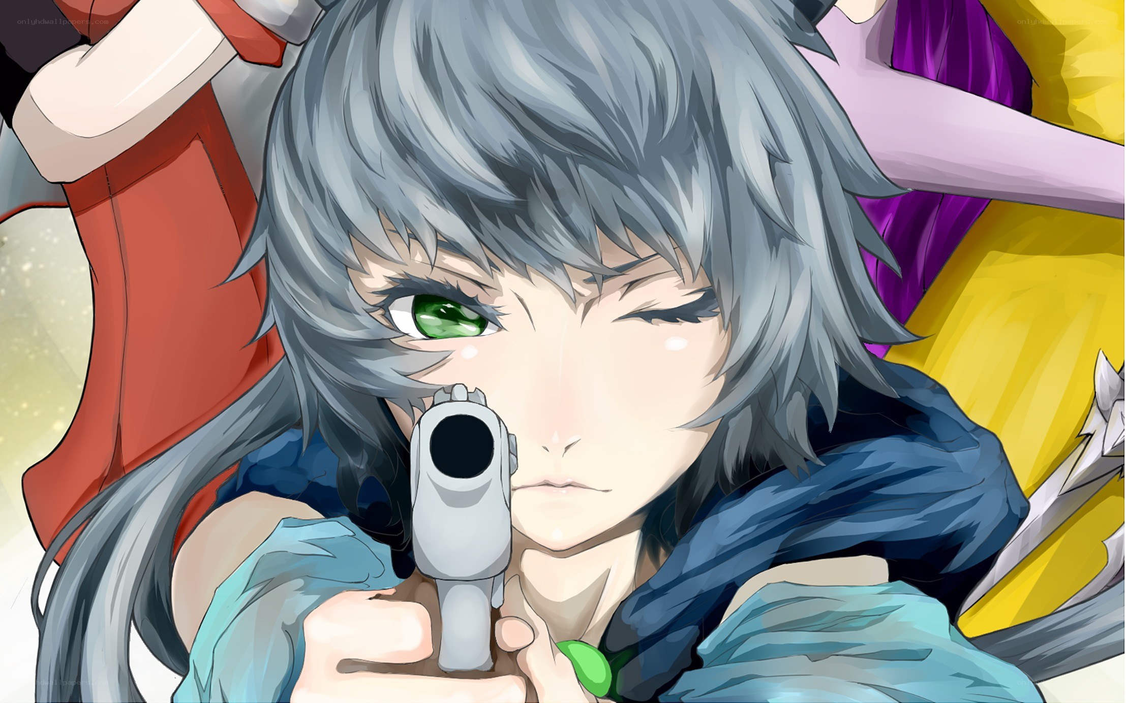 anime character with gun