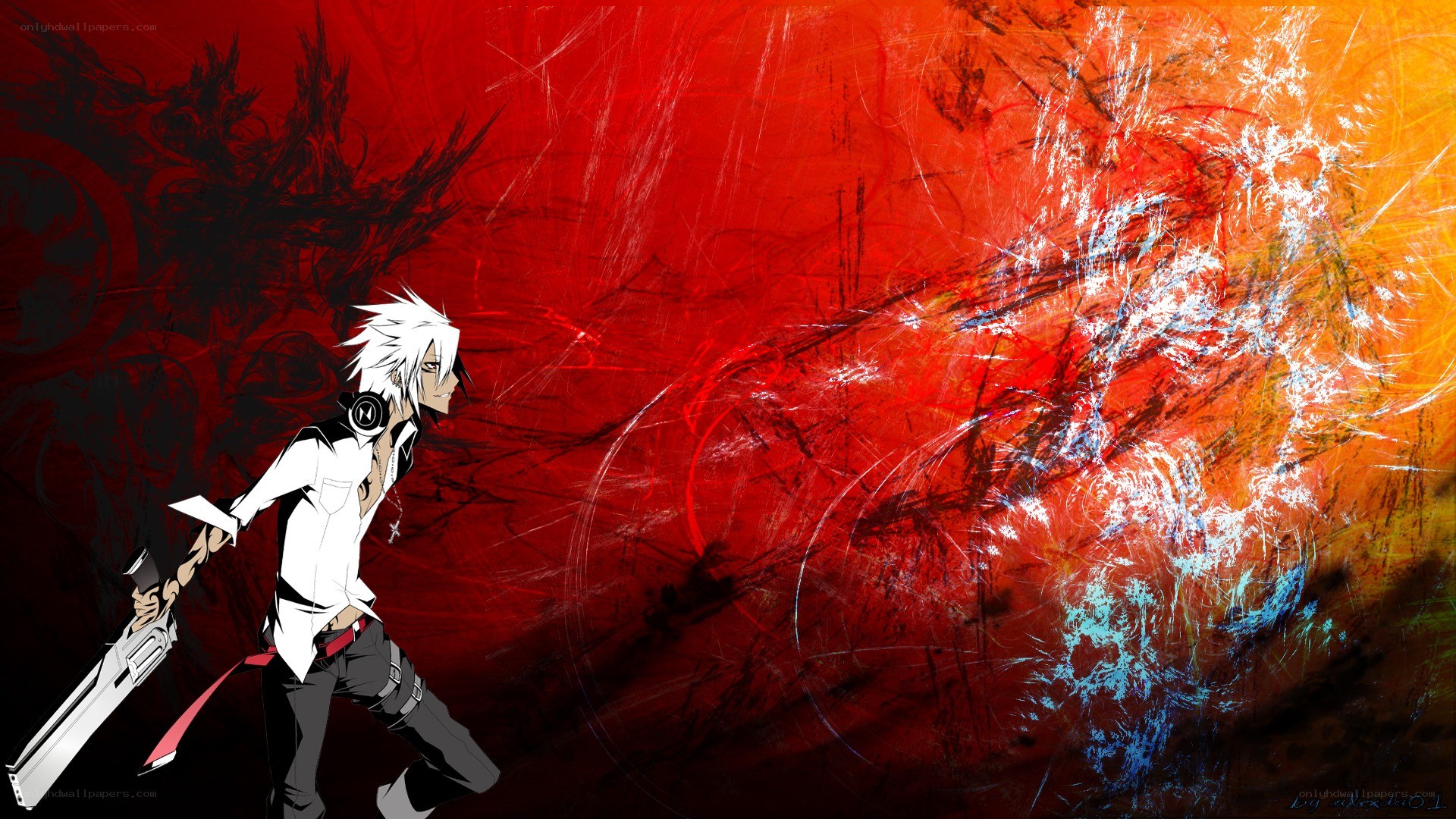 anime character with gun