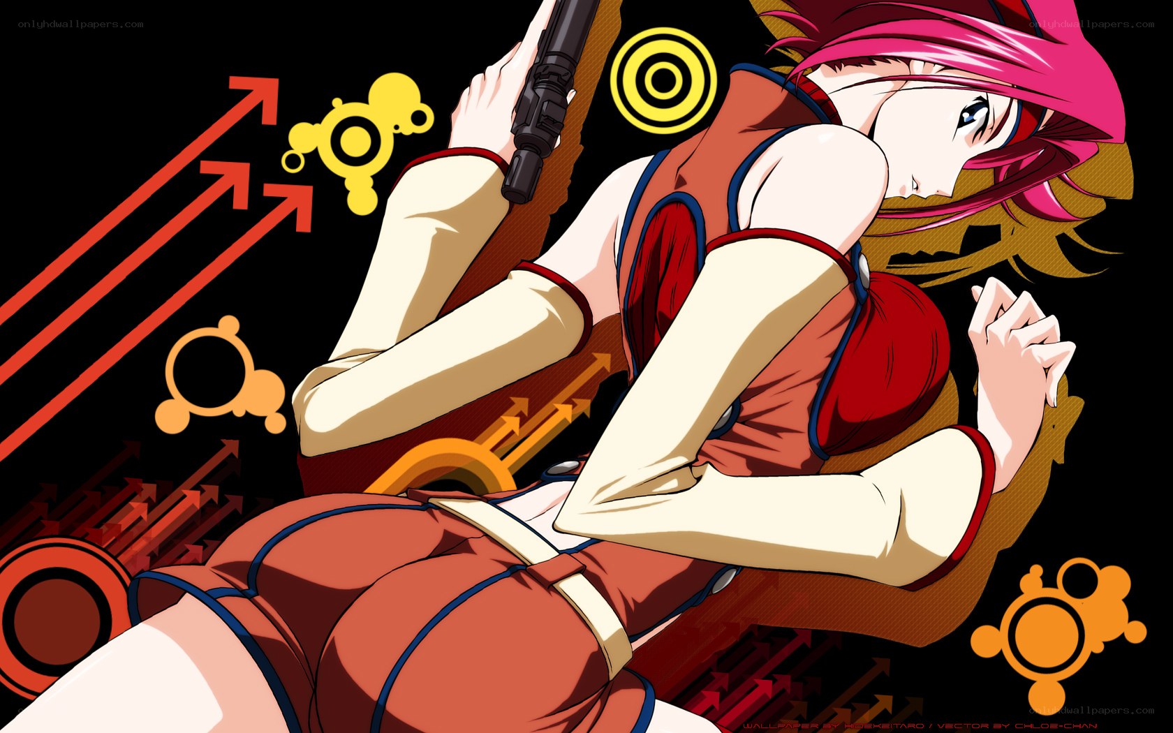 Anime character with gun