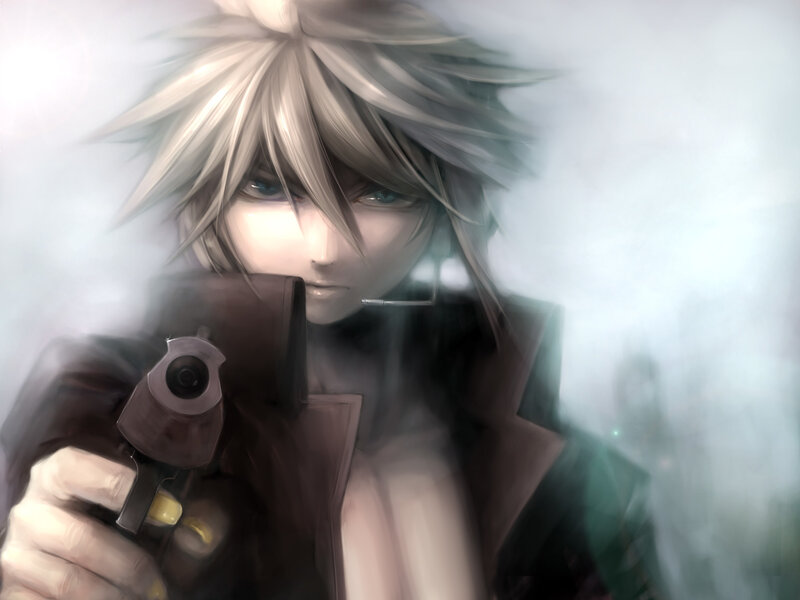 anime character with gun