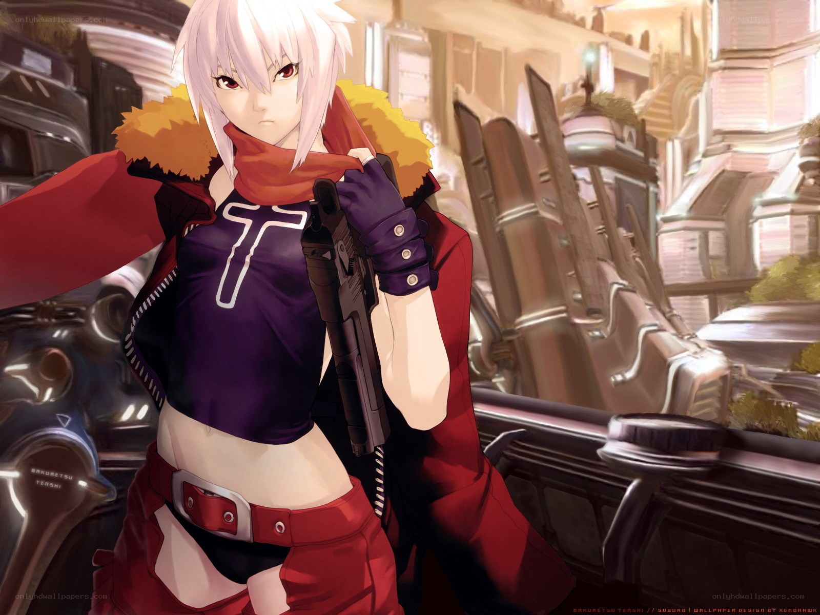 anime character with gun