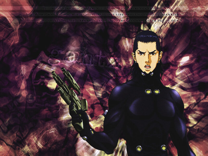 Anime character with gun