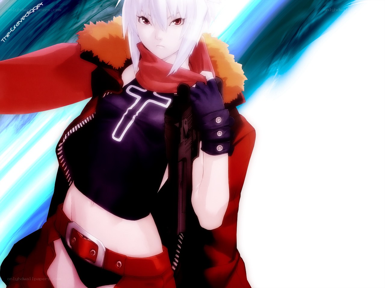 anime character with gun