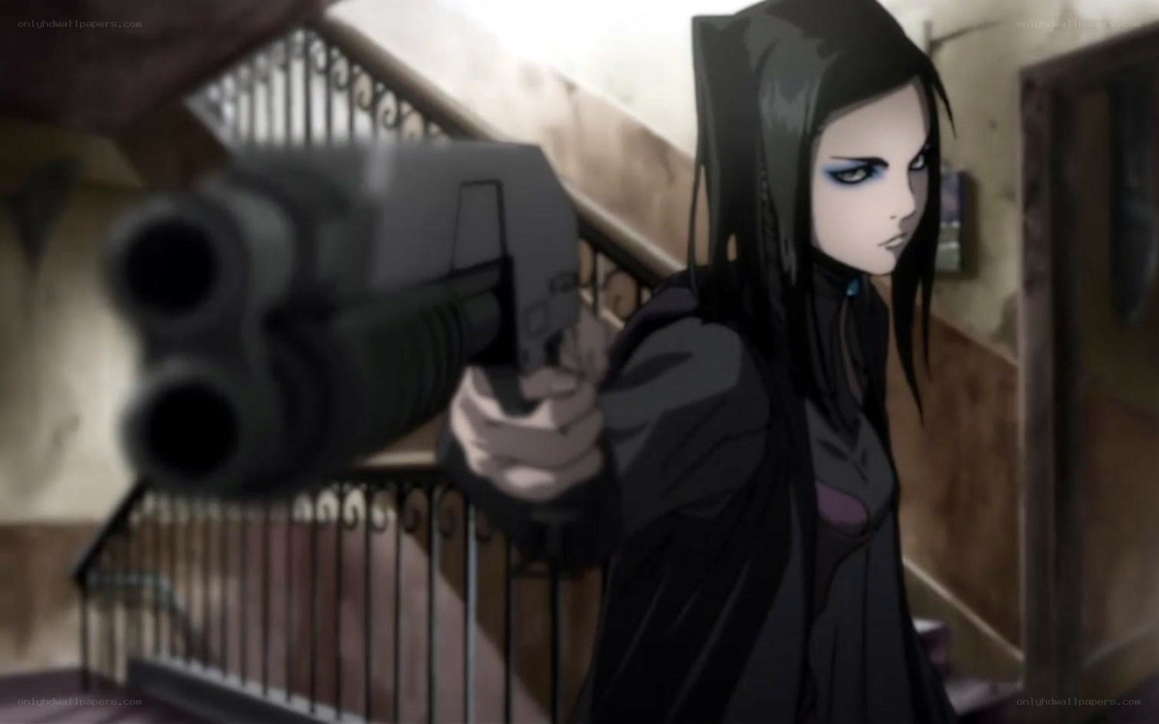 anime character with gun