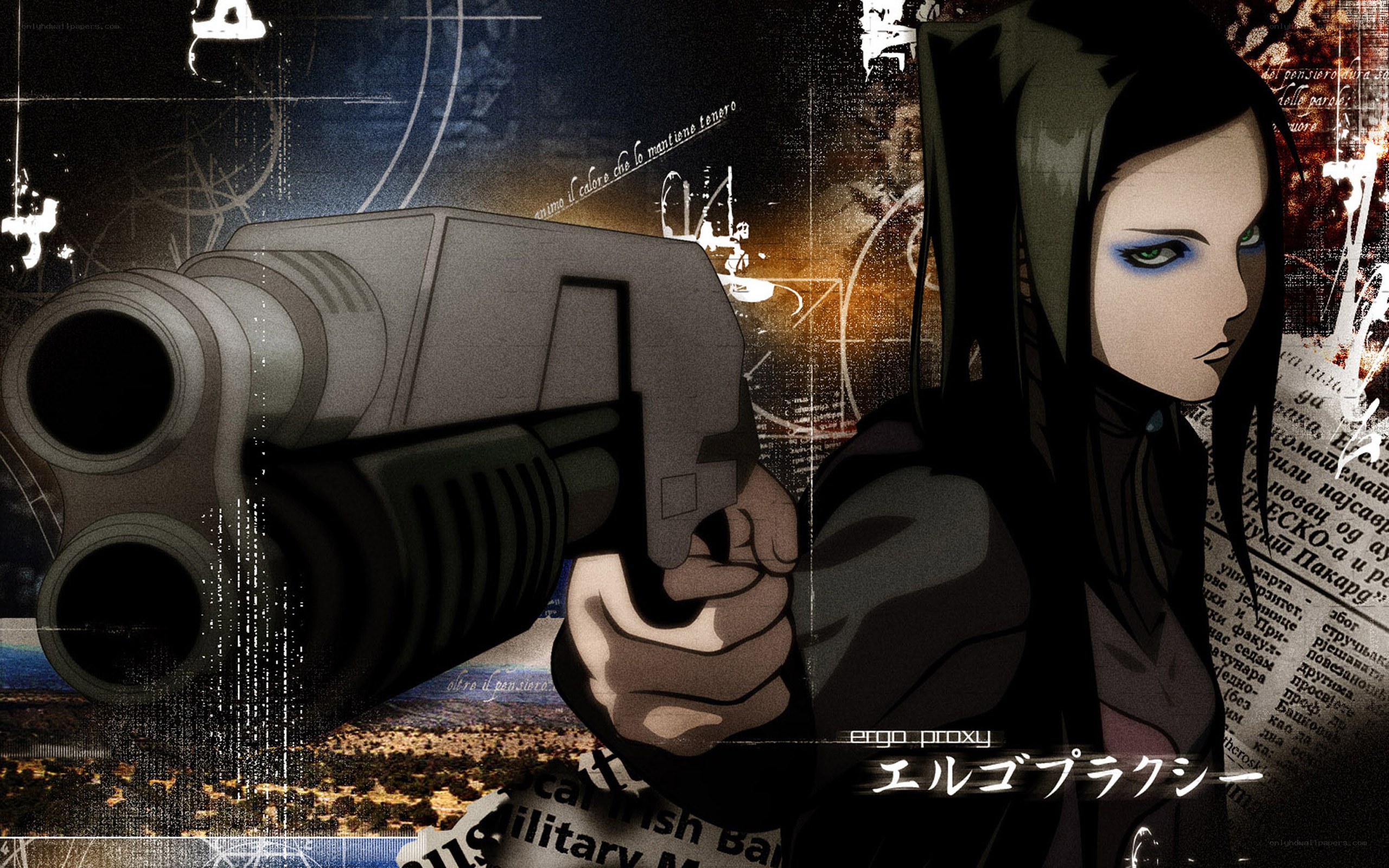 Anime character with gun