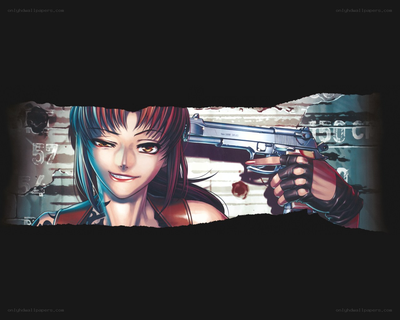 anime character with gun