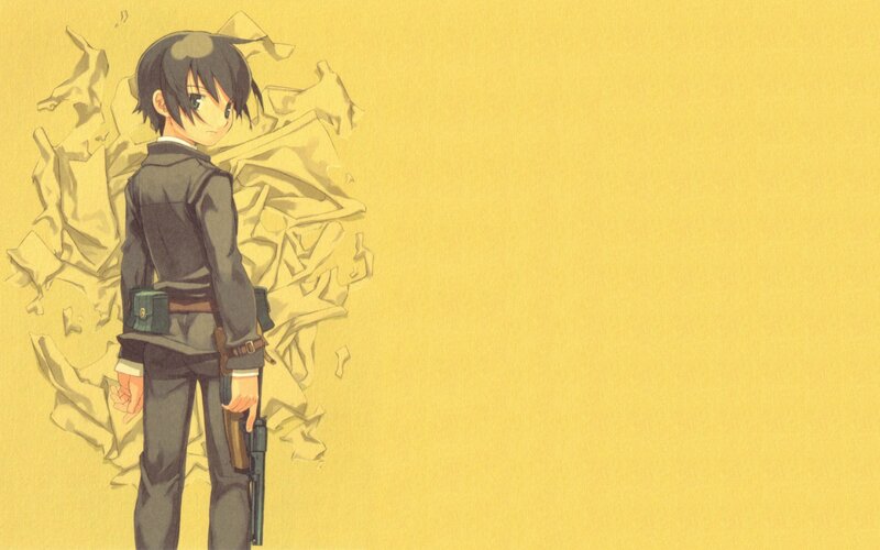 anime character with gun