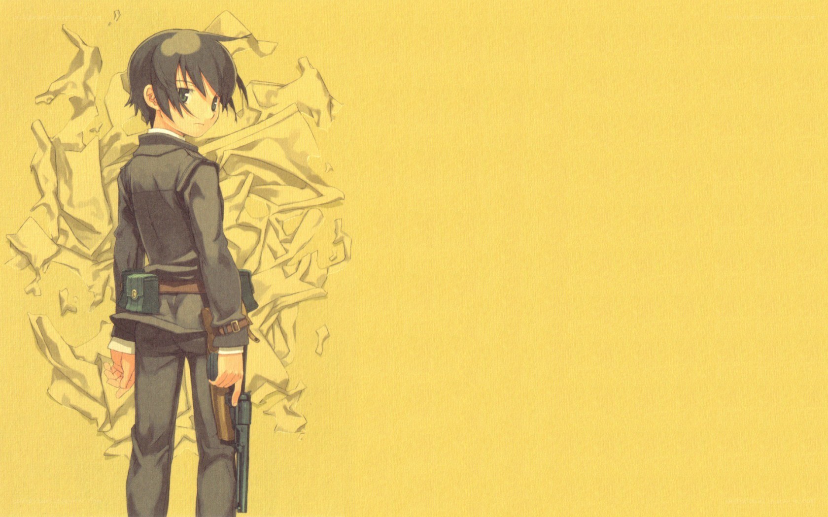 anime character with gun