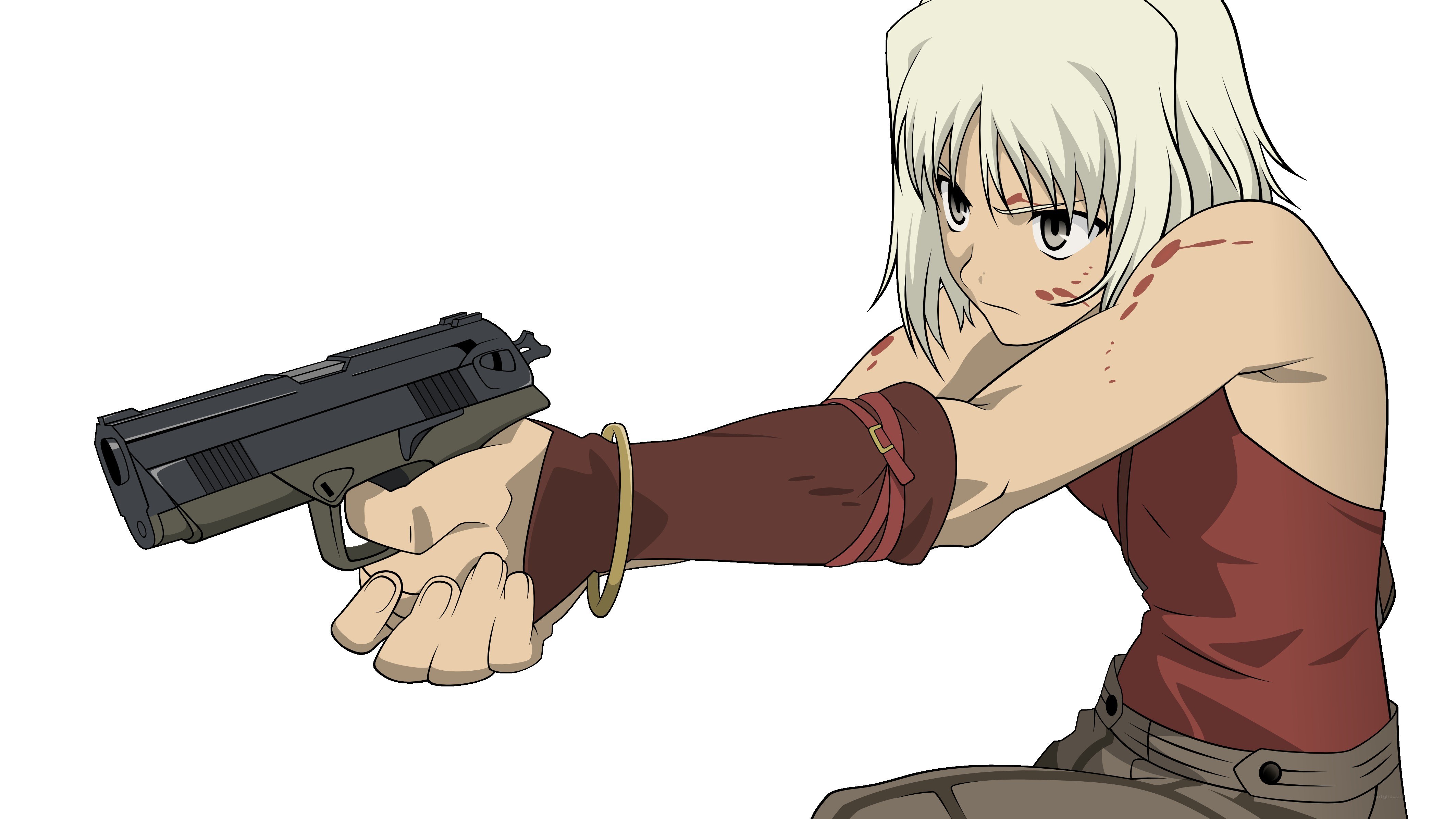 anime character with gun