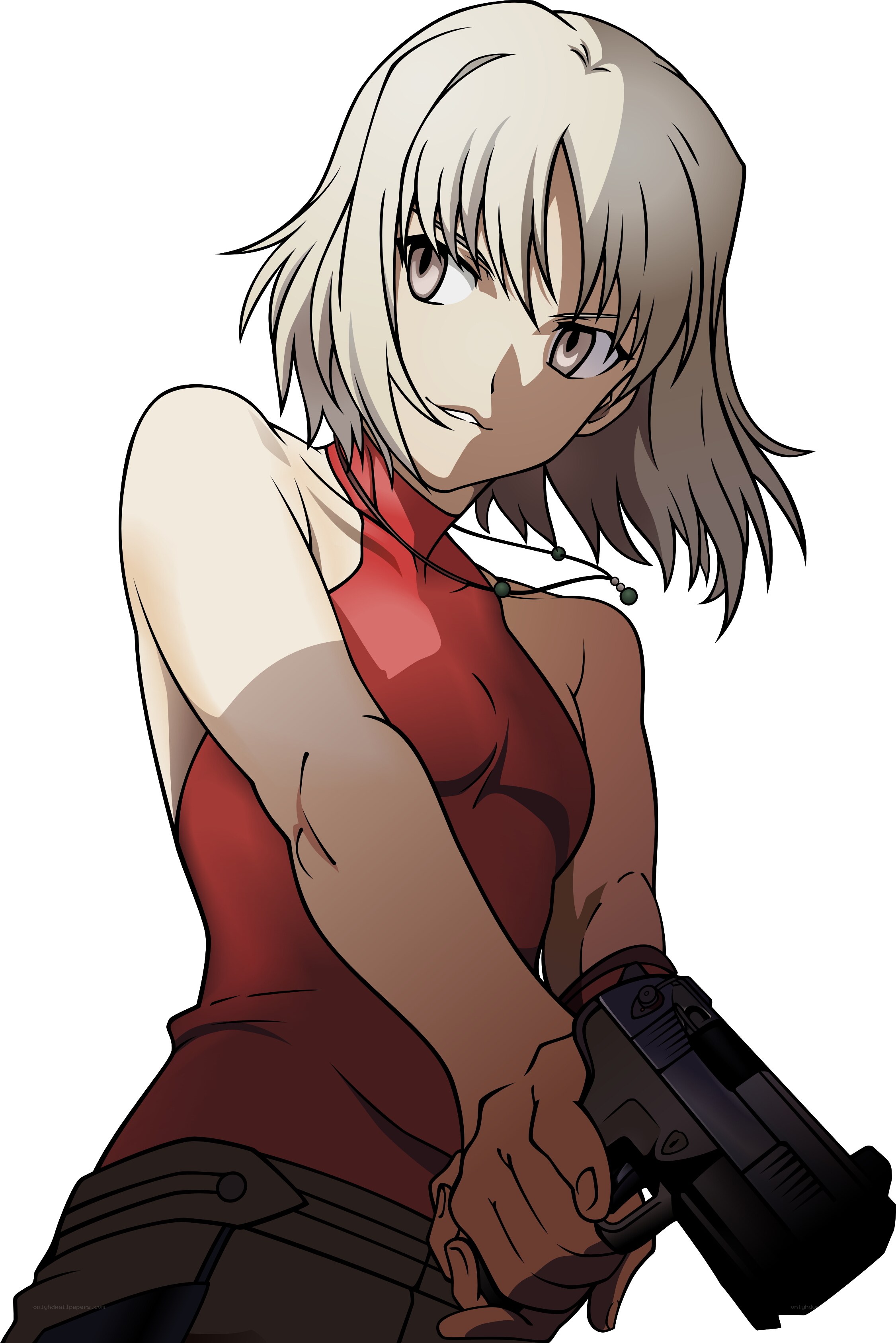 anime character with gun