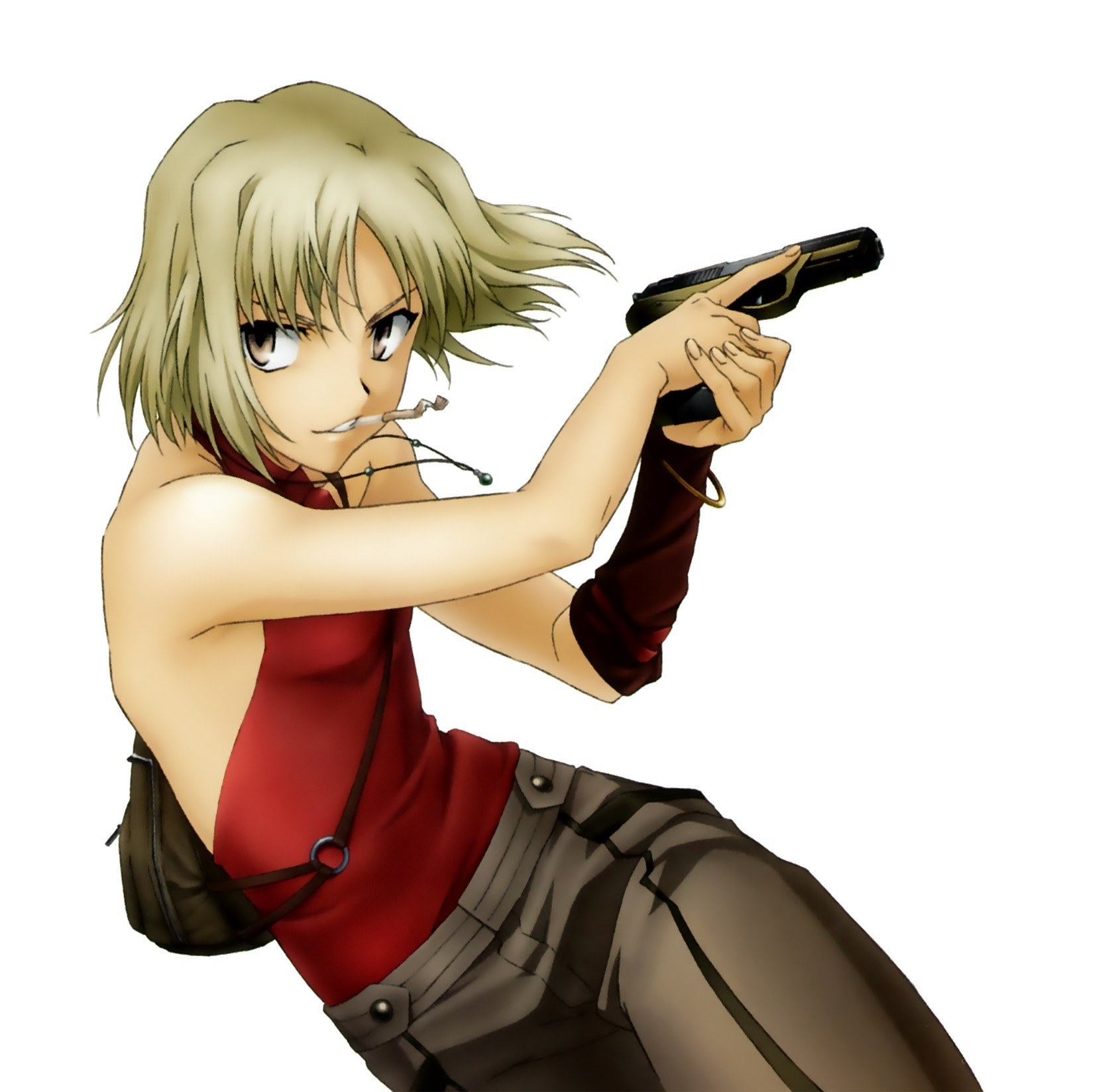 anime character with gun