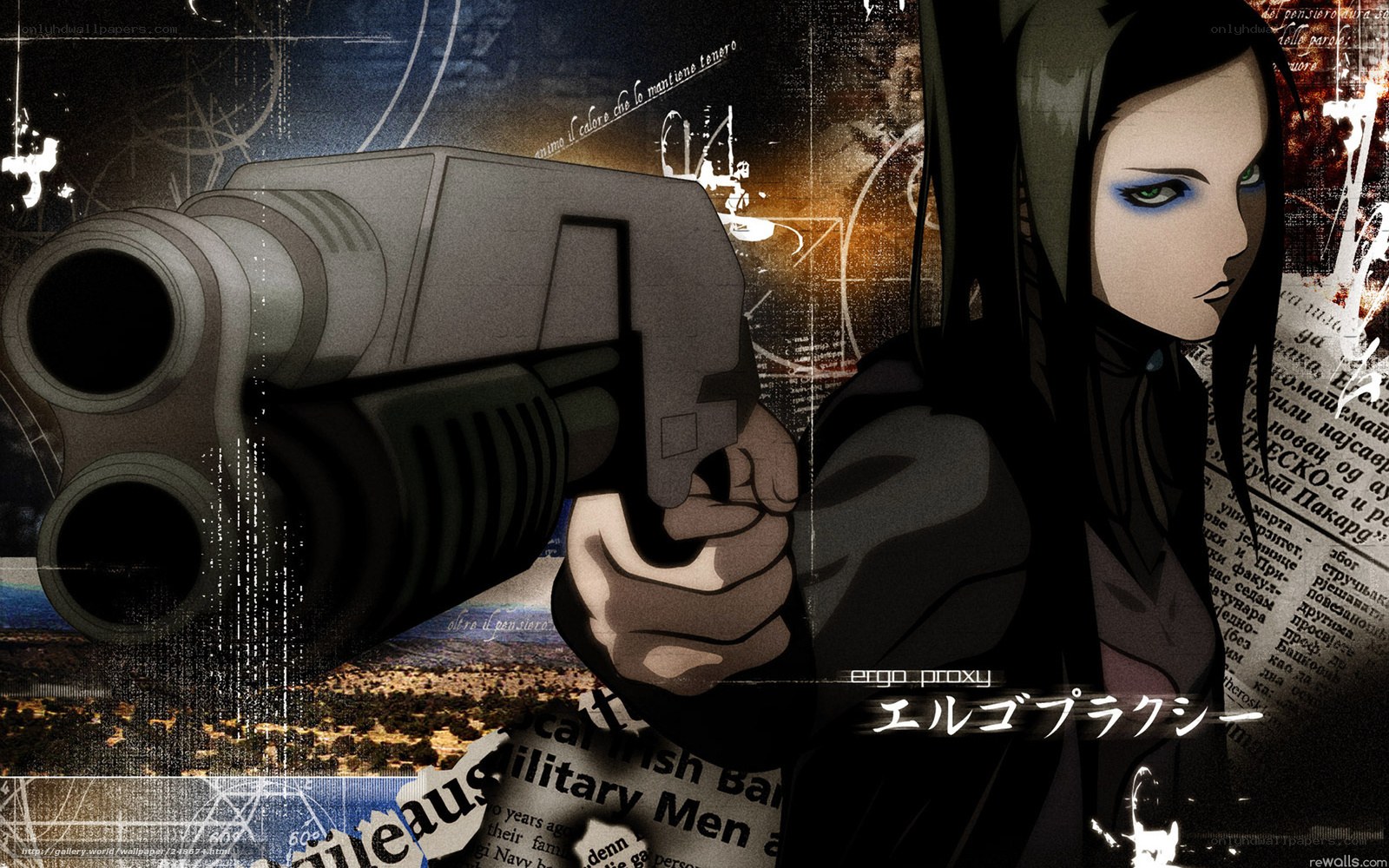 anime character with gun