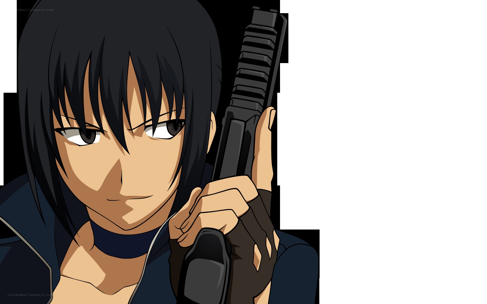 anime character with gun