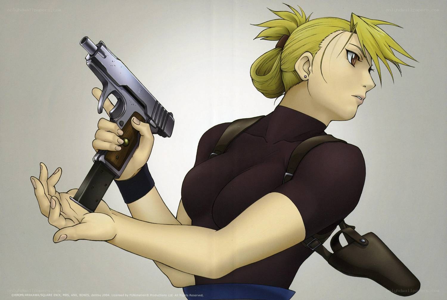 anime character with gun