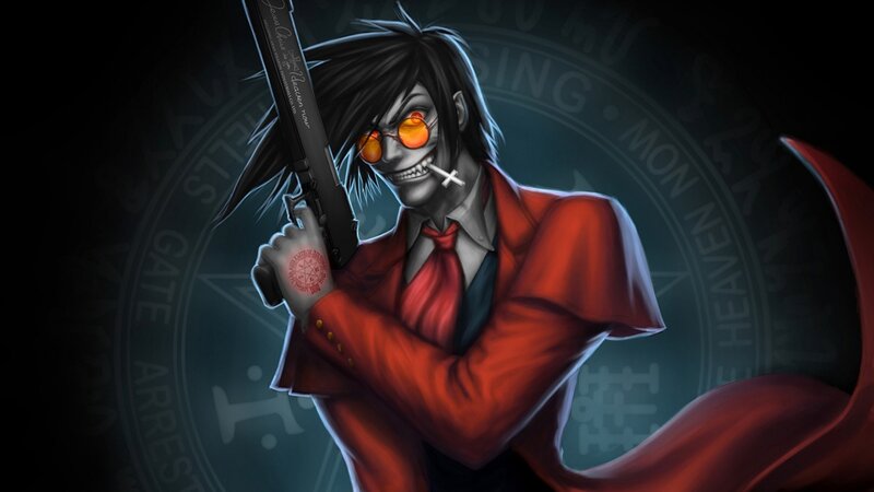 Anime character with gun and red suit